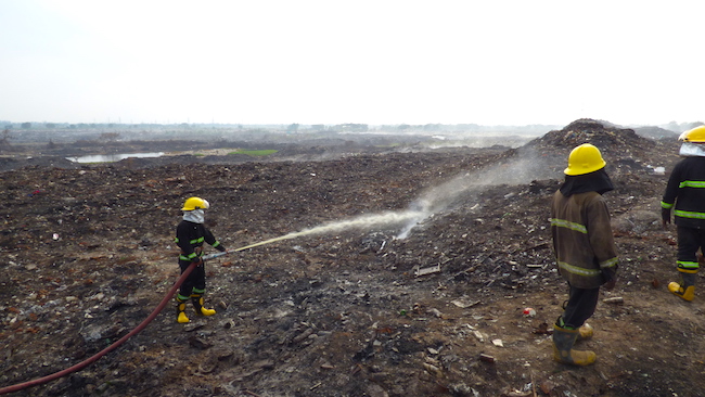 Incendie décharge de Yangon_1