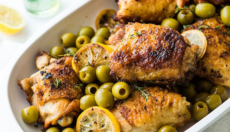 poulet citronné aux olives