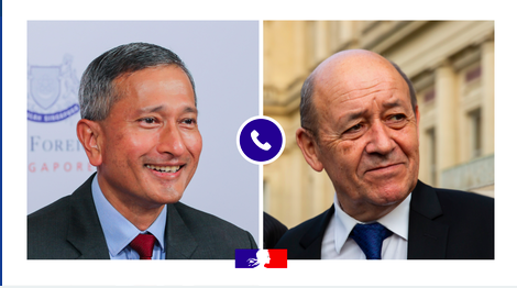 Jean-Yves Le Drian et Vivian Balakrishnan