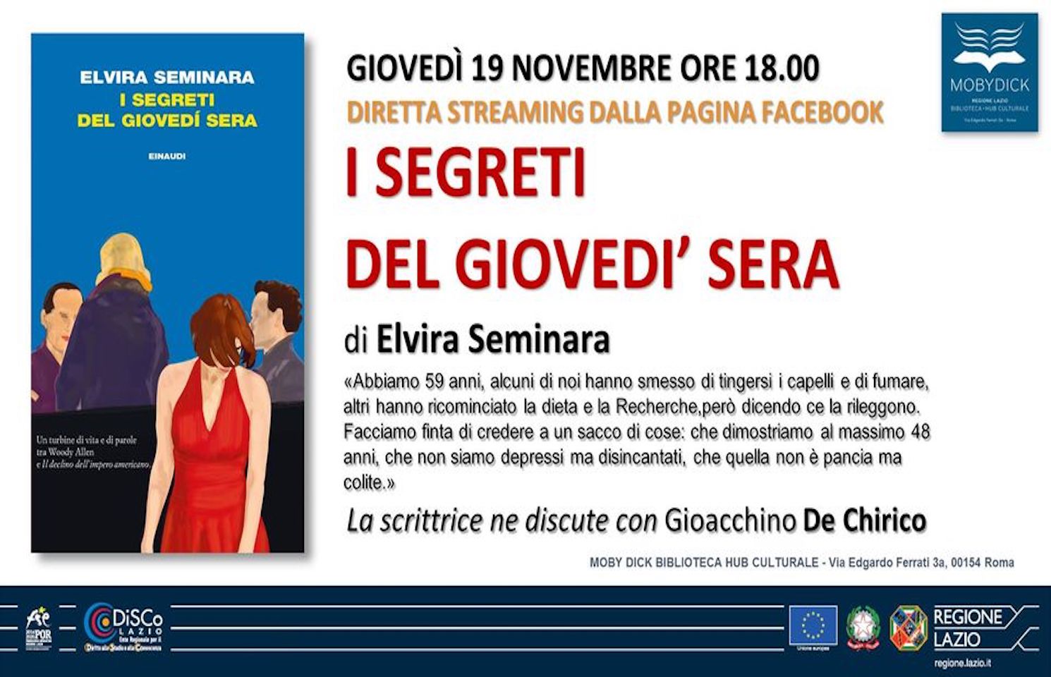 Rencontre littéraire I Segreti del Giovedì Sera