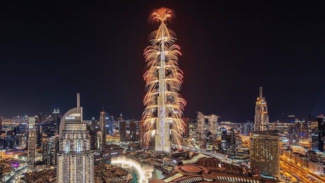 feux d'artifice Dubai nouvel an 2021