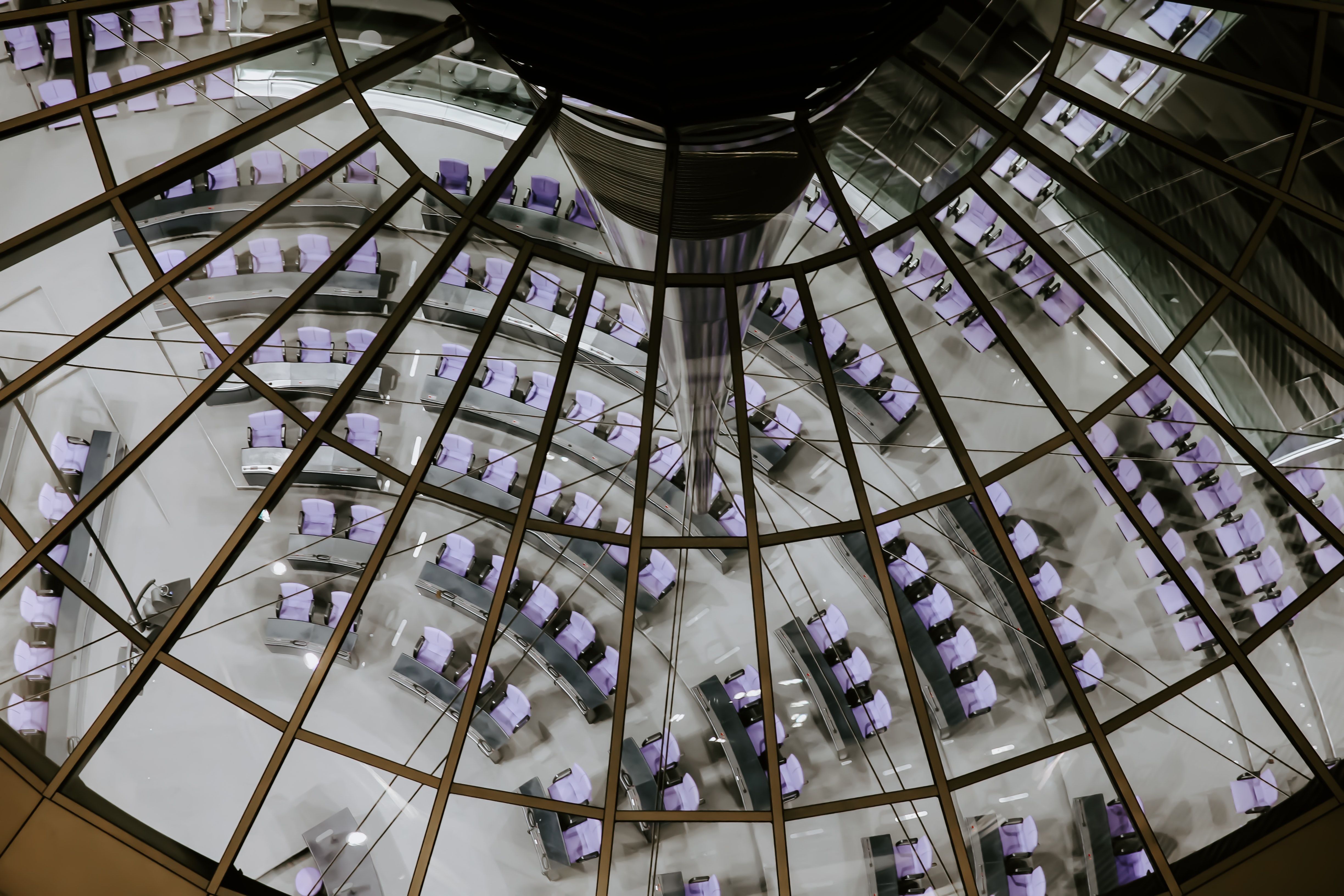 Le bundestag vu depuis la coupole