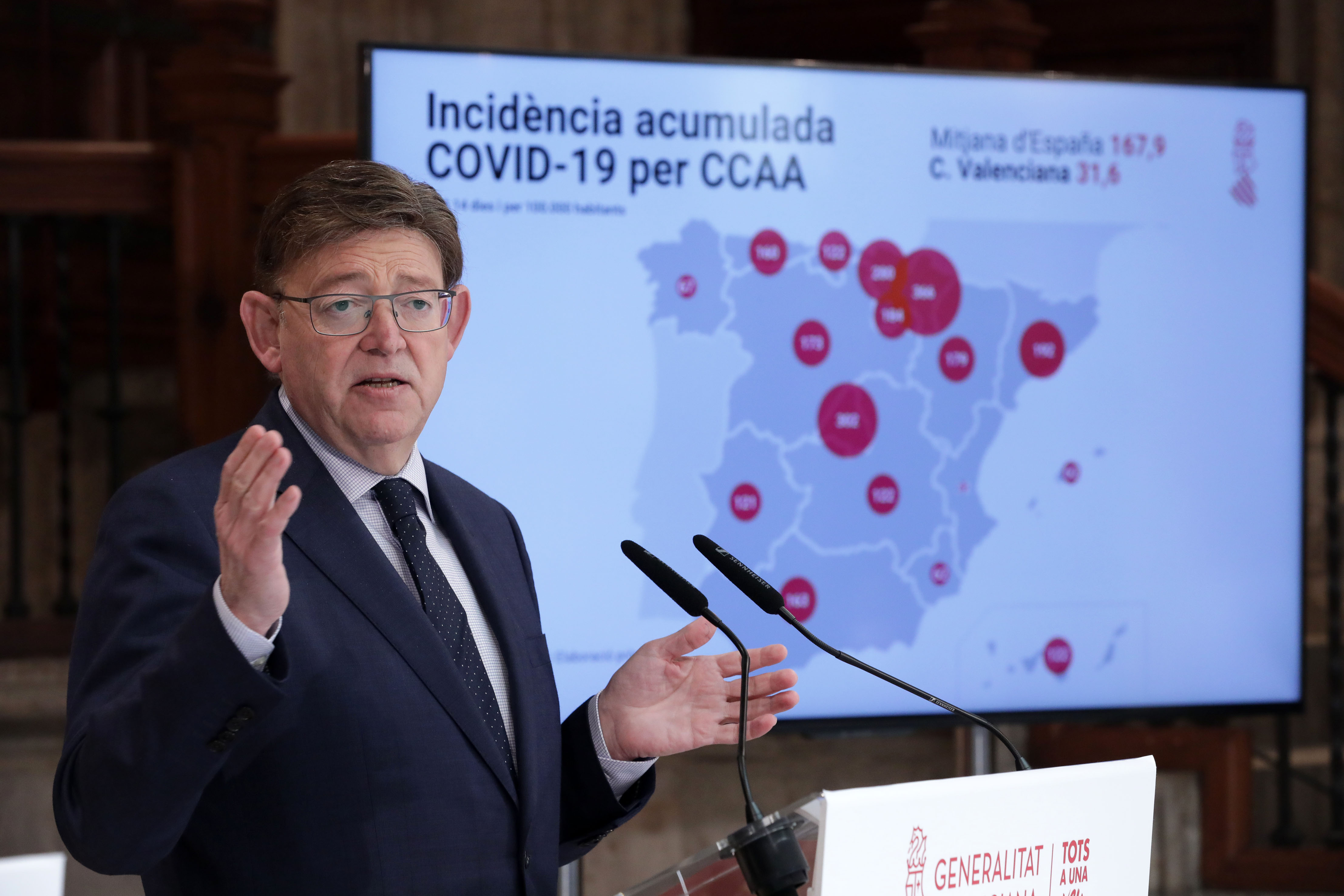 tableau affichant le nombre de cas de Covid par région en Espagne où le confinement périmétrique va bientôt être levé