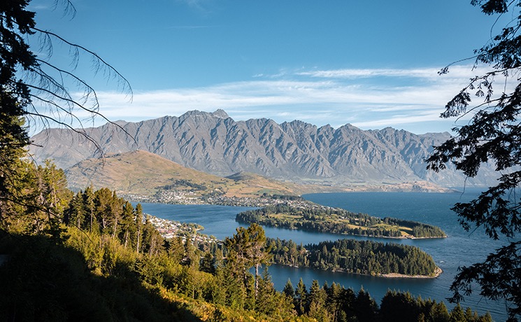 Vue sur Queenstown en Nouvelle-Zélande