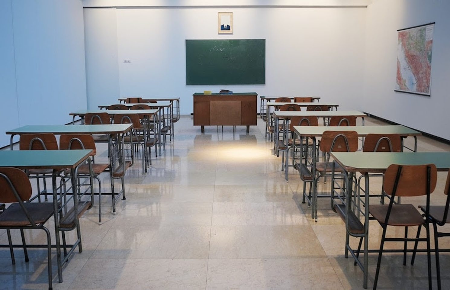 Intérieur d'une salle de classe