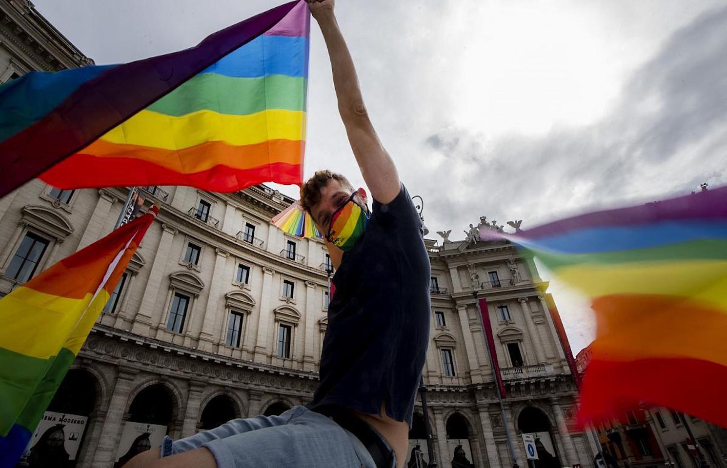 Une manifestation contre l'homophobie