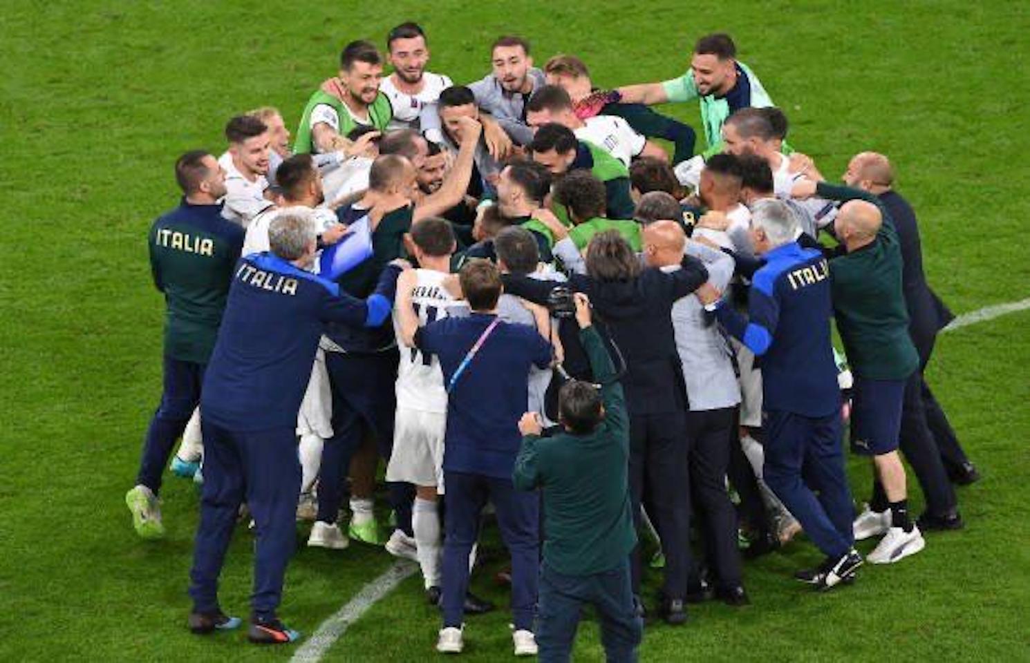 Victoire de l'équipe d'Italie pendant la coupe de l'Euro