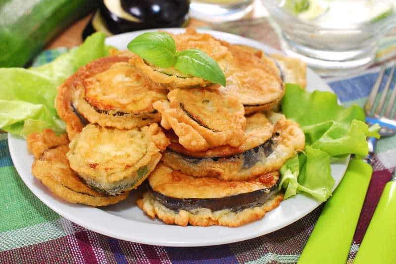 les aubergine frites à la grecque