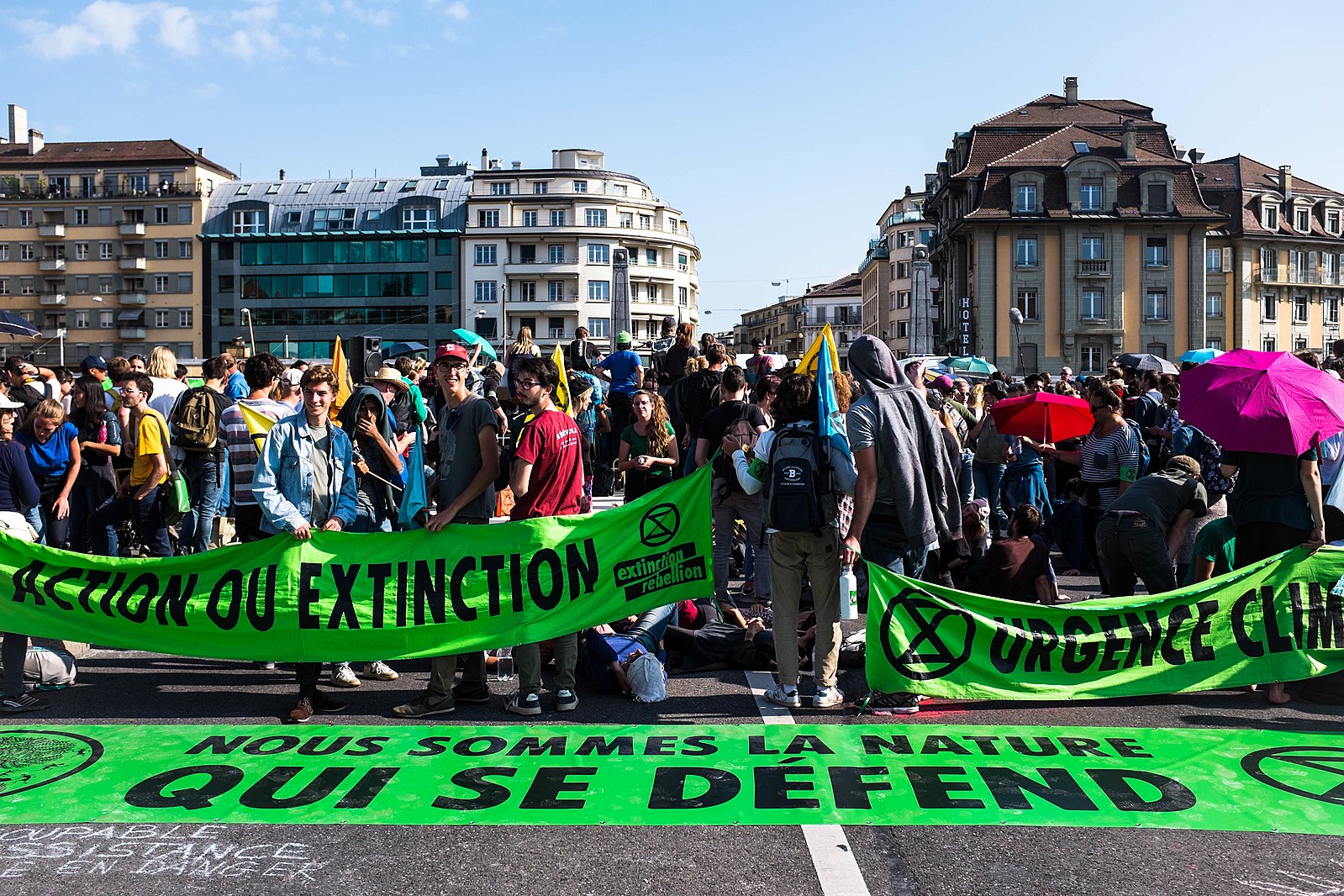 Extinction Rebellion perturbation de la circulation Zurich lundi