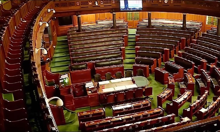 interieur du parlement en Inde