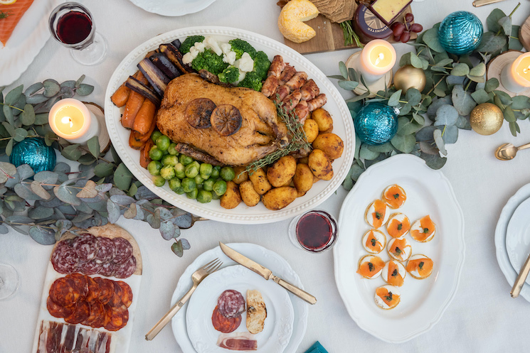 Classic Deli table de fête avec spécialités de Noel salées