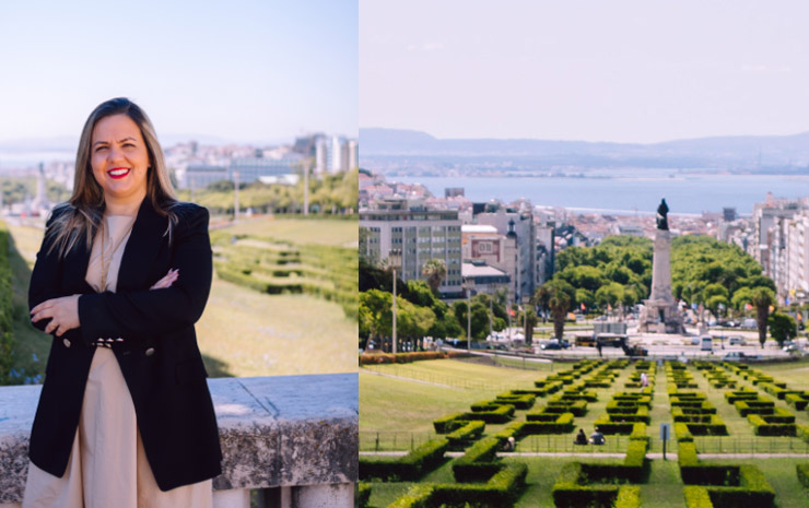 Catia Neves dans le Parque Eduardo VII à LIsbonne