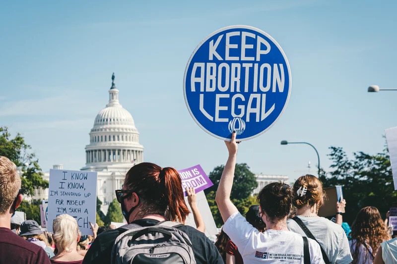 Une manifestation en faveur de l'avortement aux États-Unis