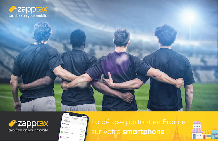 Joueurs de foot avec bannières Zapptax