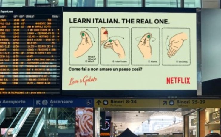 affiche publicité dans gare