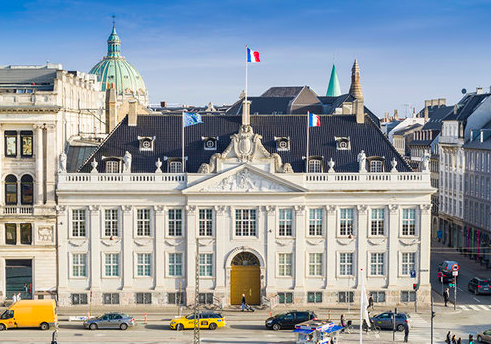 Le palais Thott qui abrite l'Ambassade de France du danemark à Copenhague 