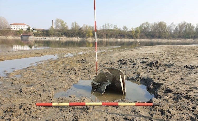 fleuve Pô en sécheresse