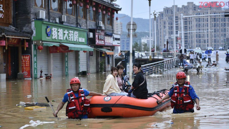 inondation dans le sud de la chine