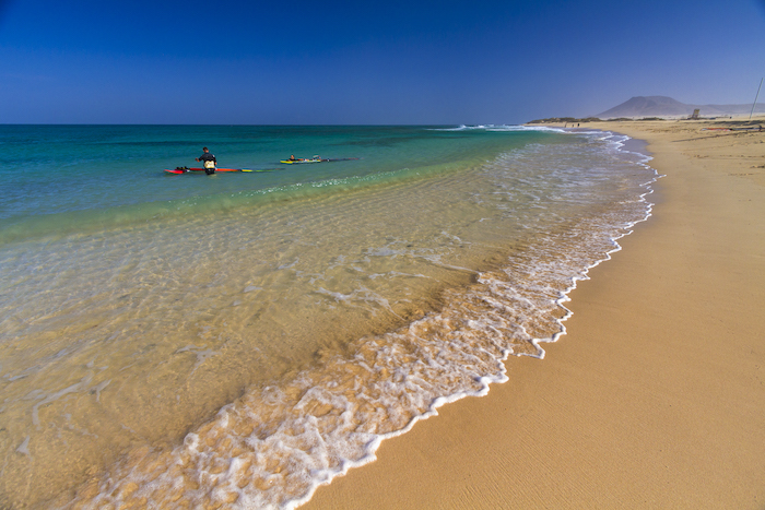 Plage de Corralejo, à Fuerteventura 