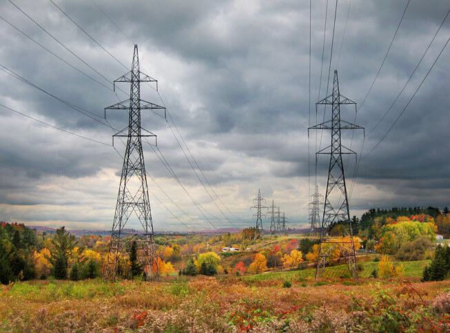 Des pylones électriques