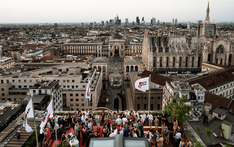 vue sur milan de la terrazza martini