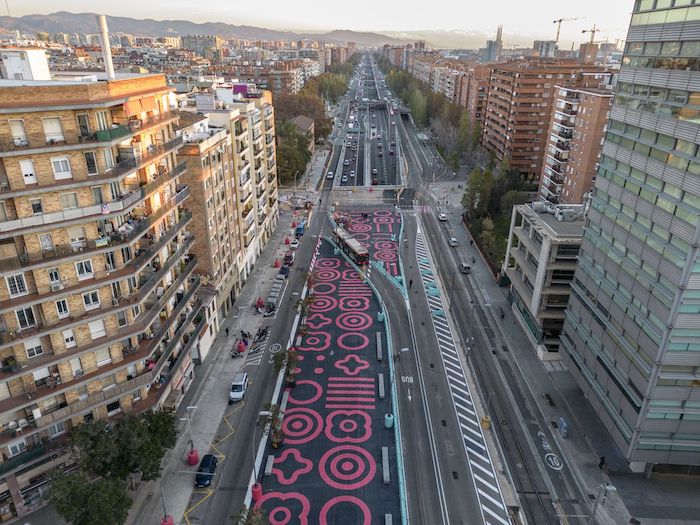 vue aerienne avenue barcelone