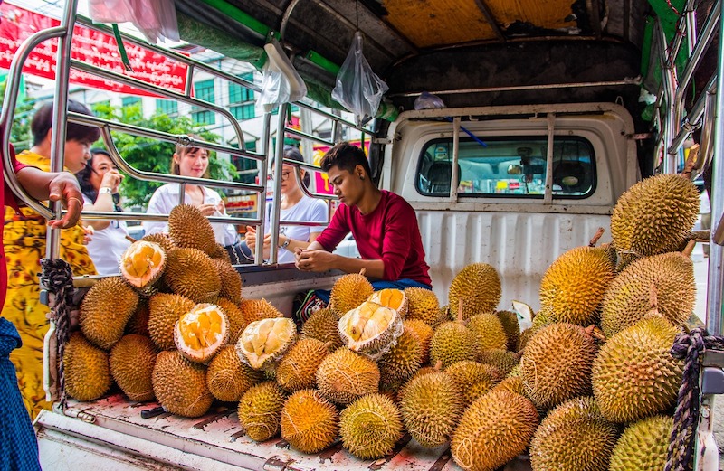 vendeur de durian