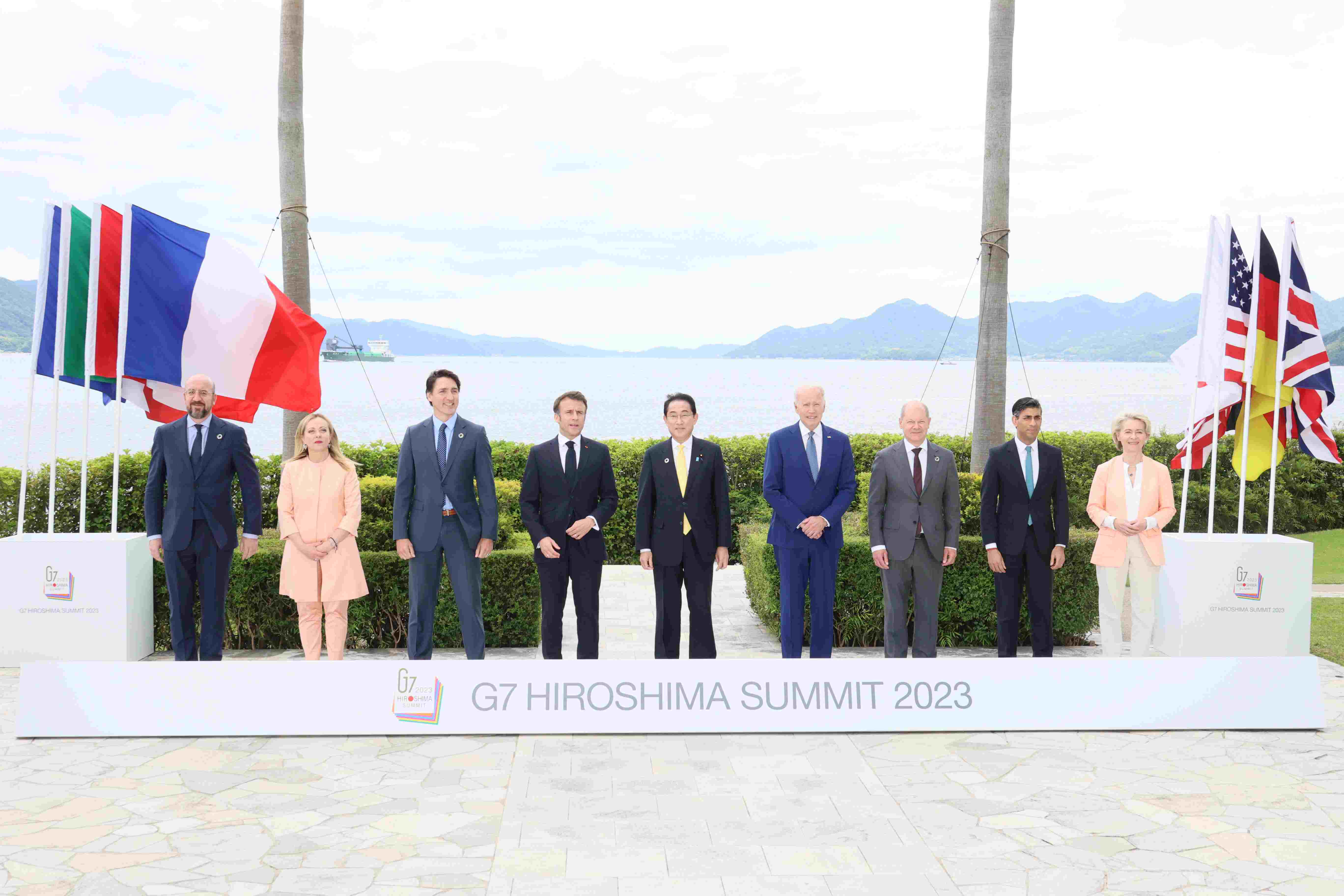 Les chefs d'Etats des pays membres du G7 au Sommet du G7 2023 à Hiroshima.
