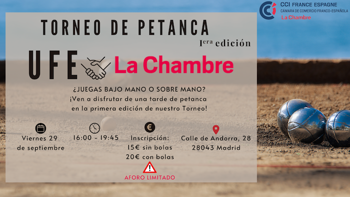 affiche du tournoi de petanque cci UFE