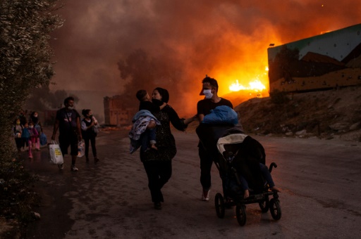 Incendie du camp de Moria en Grèce