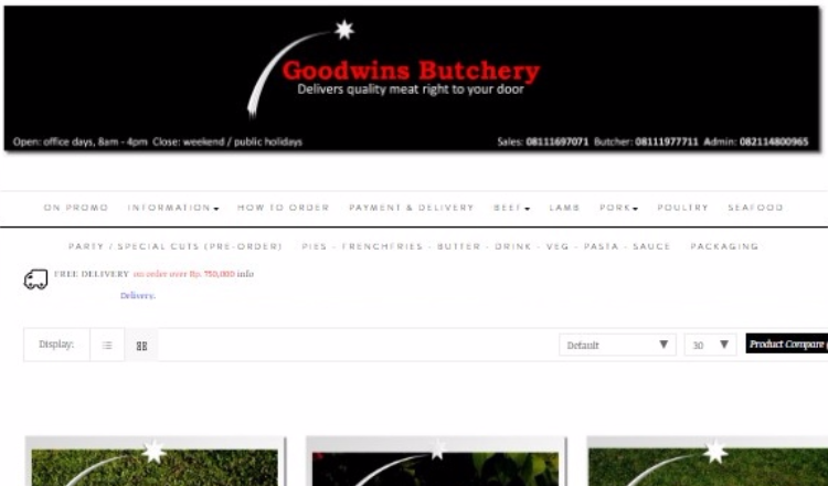 Goodwin's butchery - Livraison à domicile
