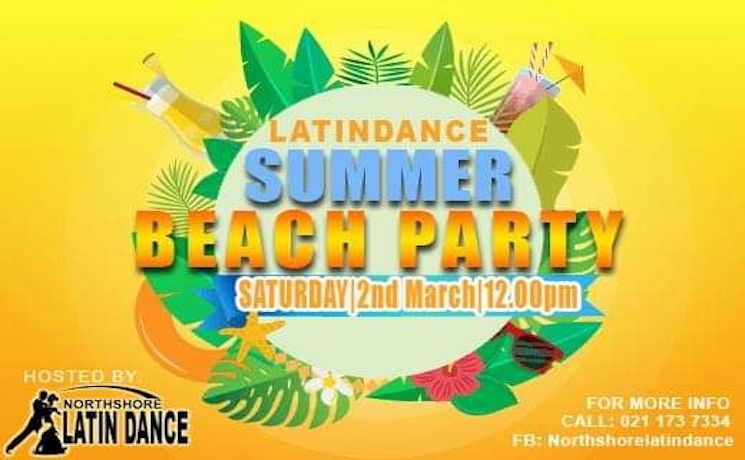 Latin dance summer beach party