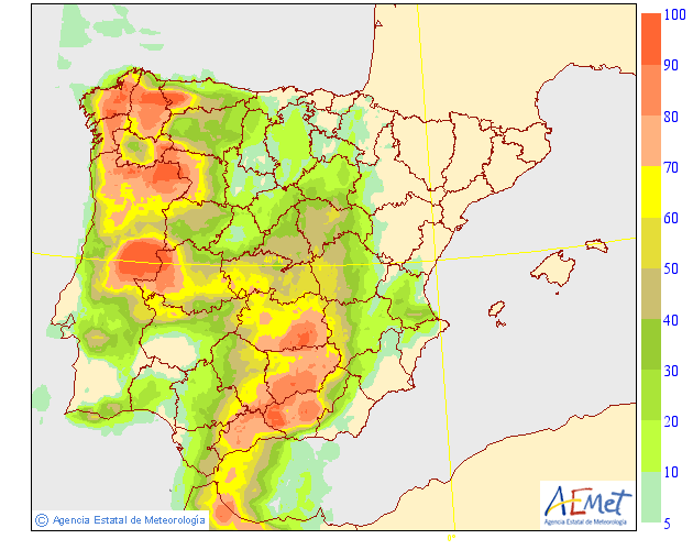 Tempête Lola Andalousie