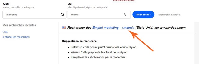 Trouver un emploi usa