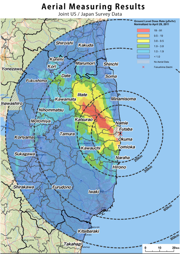 Radiations à Fukushima