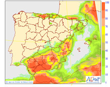 AEMET Andalousie température 