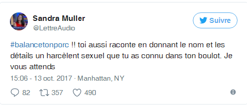 Sandra Muller tweet