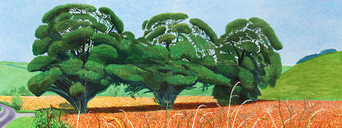 © David Hockney - Three trees near Thixendale, summer 2007 