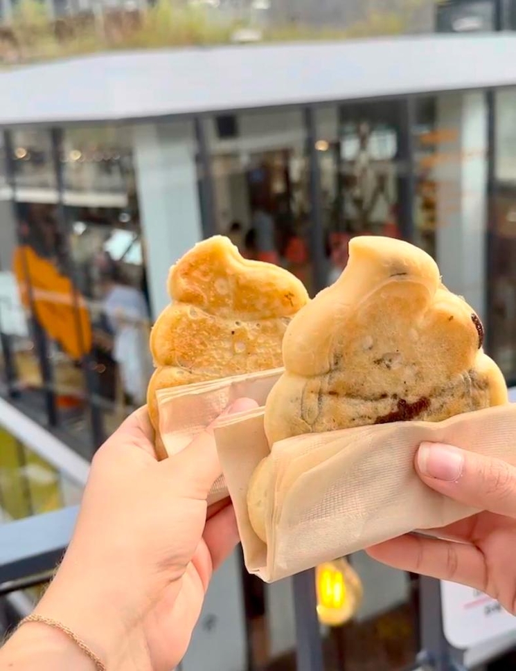 Des hotteok au chocolat à déguster au Arts and craft market, à Insadong.