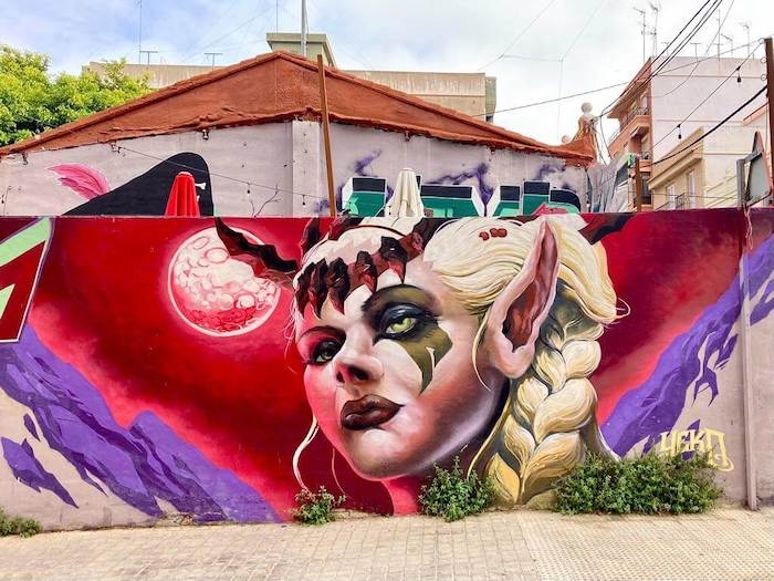 L'elfe de Yeko sur un mur à Valencia