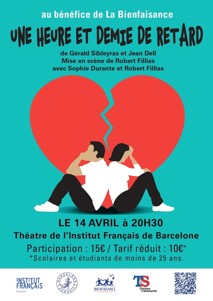 affiche de la pièce avec un coeur brisé