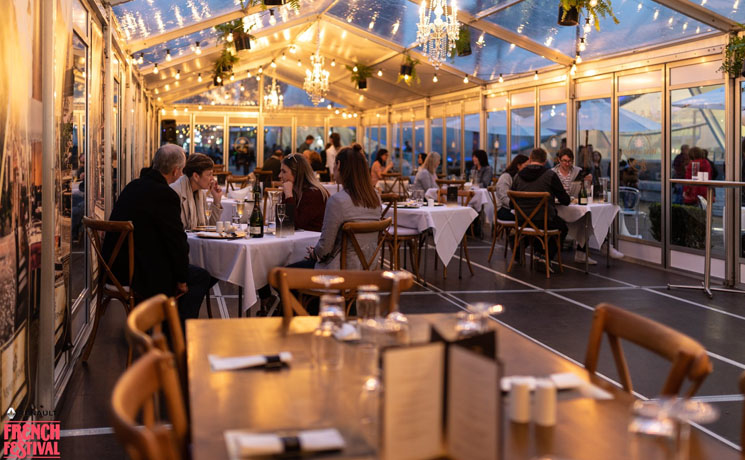 intérieur d'un french bistro à Auckland