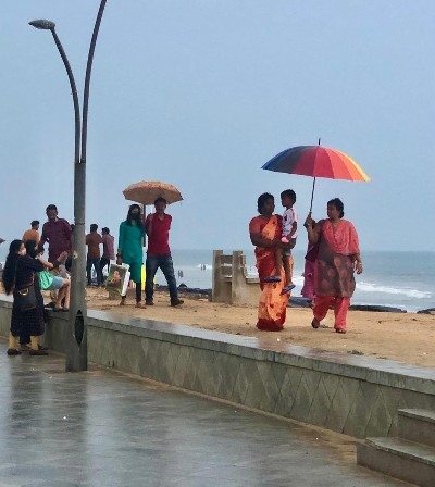 le bord de mer à pondichéry