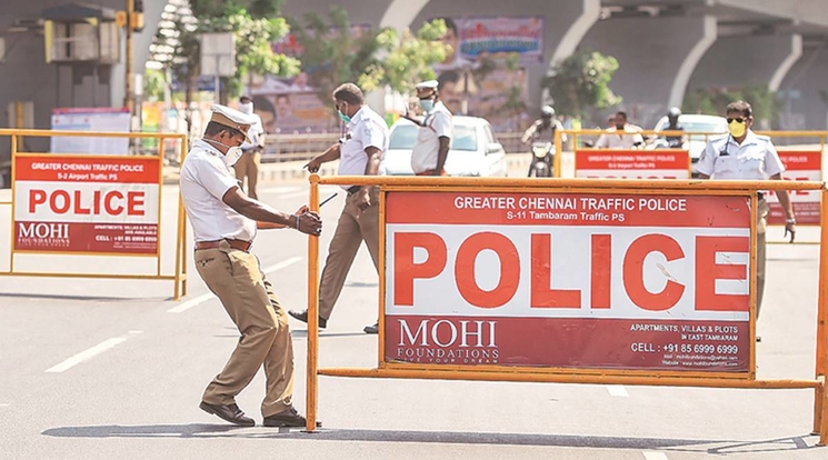 police india inde chennai lockdown