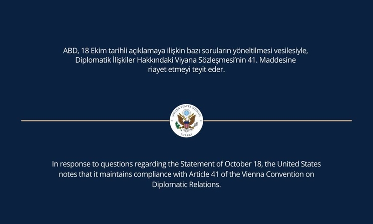 note ambassade des Etats Unis turquie