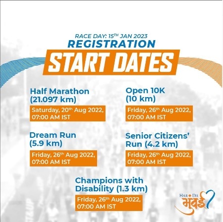 Les dates des inscriptions pour le tata mumbai marathon 2023