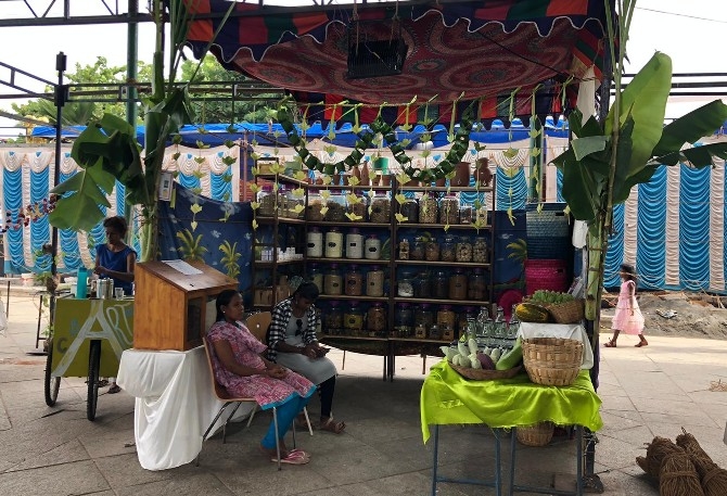 Un stand au festival Zéro Déchets de Pondichéry