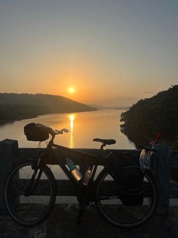 coucher de soleil dans le Karnataka