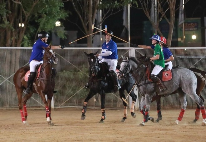 joueurs de polo au Nasr Polo Hyderabad