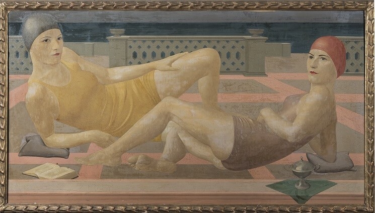 tableau de baigneurs du réalisme magique